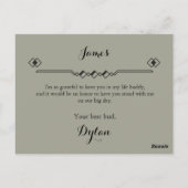 Postale Carte de demande de la meilleure personne de Sage  (Dos)