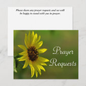 Postale Carte de demande de prière de tournesol (Devant / Derrière)