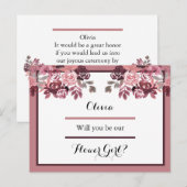 Postale Carte de demande pour fille de Rose roux de Bourgo (Devant / Derrière)