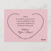 Postale Carte de demande simple Rose Flower (Dos)