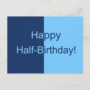 Postale Carte de demi-anniversaire