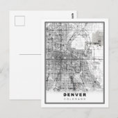 Postale Carte de Denver (Devant / Derrière)