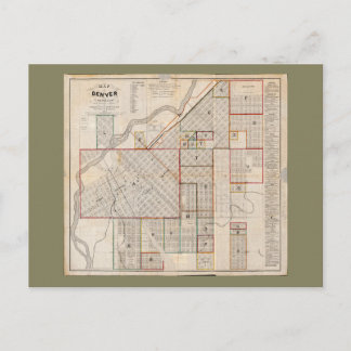 Postale Carte de Denver, Colorado (1871)