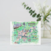 Postale Carte de Denver Colorado Voyage  (Debout devant)