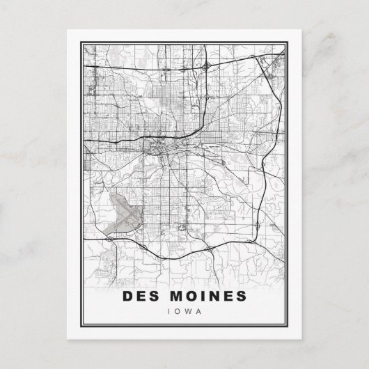 Postale Carte de Des Moines (Devant)