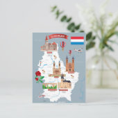 Postale Carte de dessin du Luxembourg (Debout devant)