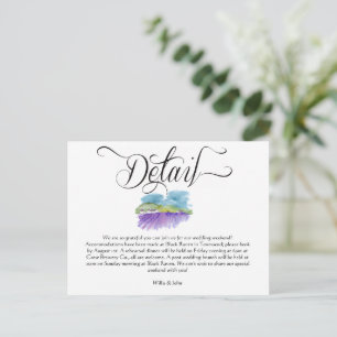 Postale Carte de détails de mariage au vignoble toscan