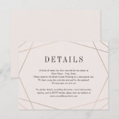 Postale Carte de détails de mariage Geo Frame (Devant / Derrière)