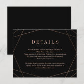 Postale Carte de détails de mariage Geo Frame (Devant / Derrière)