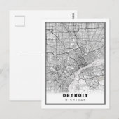 Postale Carte de Détroit (Devant / Derrière)