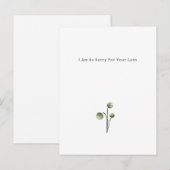 Postale Carte de Deuil et de Condoléances (Devant / Derrière)