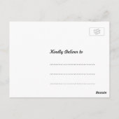 Postale Carte de dîner de répétition de mariage aux feuill (Dos)