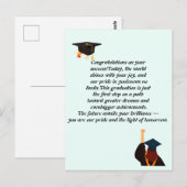 Postale Carte de diplôme | Devis inspirant | Catégorie (Devant / Derrière)