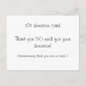 Postale Carte de don de 10 $ (Devant)