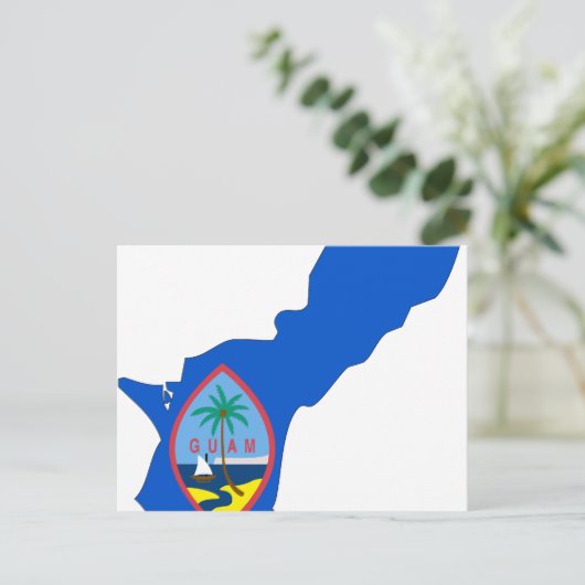 Postale Carte de drapeau de Guam (Debout devant)