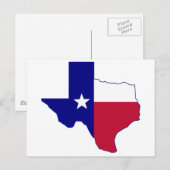 Postale Carte de drapeau du Texas (Devant / Derrière)