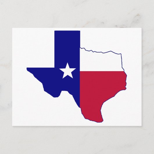 Postale Carte de drapeau du Texas (Devant)