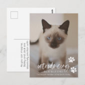 Postale Carte de Faire-part de chat ou de chat (Devant / Derrière)