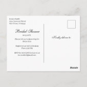 Postale Carte de faire-part de douche nuptiale Eucalyptus (Dos)