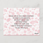 Postale Carte de Faire-part de Graduation Budget Red Bubbl (Dos)