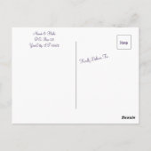Postale Carte de faire-part de mariage chic hydrangea viol (Dos)