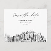 Postale Carte de faire-part de mariage élégant à Oakland (Devant)