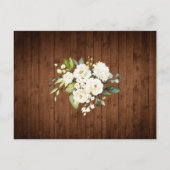 Postale Carte de Faire-part de mariage Rustique de dentell (Dos)