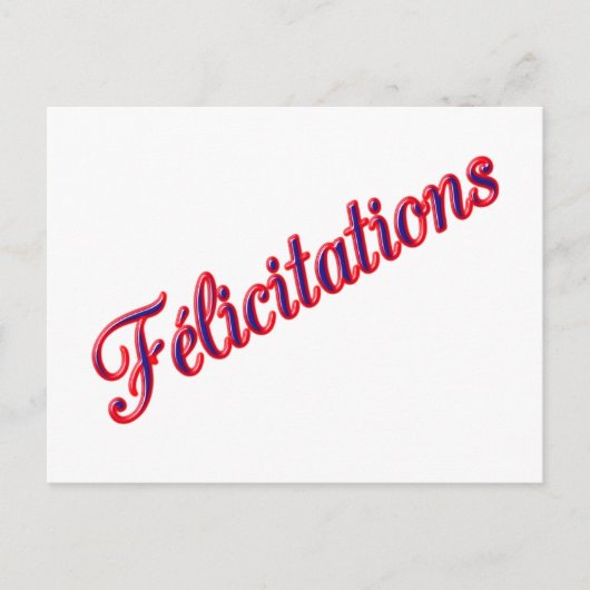 Postale Carte de félicitations ! (Devant)