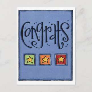 Postale carte de félicitations