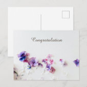 Postale carte de félicitations (Devant / Derrière)