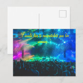 Postale carte de félicitations à l'équipe ou à la personne (Devant / Derrière)