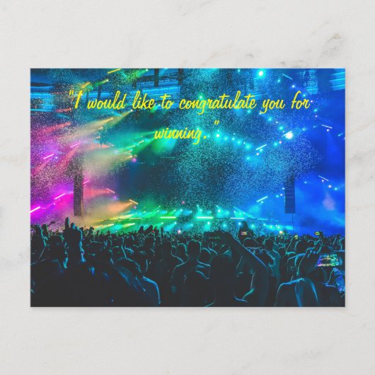 Postale carte de félicitations à l'équipe ou à la personne (Devant)