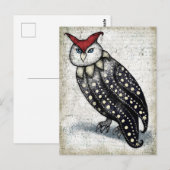 Postale Carte de Félicitations de Diplômé avec Hibou (Devant / Derrière)