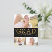 Postale Carte de Félicitations de Diplôme ÉDITABLE COULEUR (Debout devant)