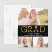 Postale Carte de Félicitations de Diplôme ÉDITABLE COULEUR (Devant / Derrière)