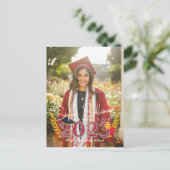 Postale Carte de félicitations de fin d'études secondaires (Debout devant)