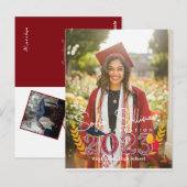 Postale Carte de félicitations de fin d'études secondaires (Devant / Derrière)