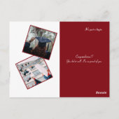 Postale Carte de félicitations de fin d'études secondaires (Dos)