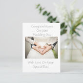 Postale Carte de félicitations de mariage personnalisée (Debout devant)