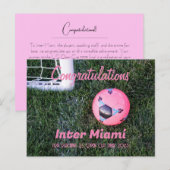 Postale Carte de félicitations Inter Miami (Devant / Derrière)