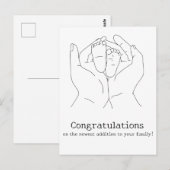 Postale Carte de félicitations pour bébé (Devant / Derrière)