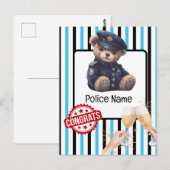 Postale Carte de félicitations pour la police (Devant / Derrière)