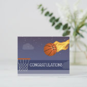 Postale Carte de félicitations pour l'équipe de basket-bal (Debout devant)