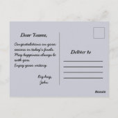 Postale Carte de félicitations pour l'équipe de basket-bal (Dos)
