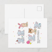 Postale Carte de Félicitations pour Nouveau-Né (Devant / Derrière)