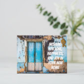 Postale Carte de félicitations pour nouvelle maison avec m (Debout devant)