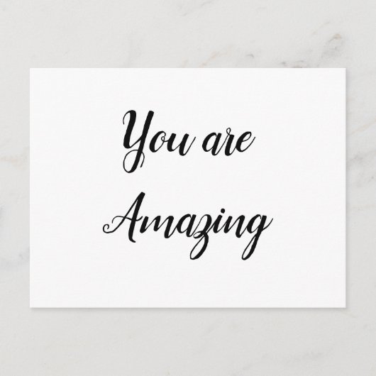 Postale carte de félicitations simple de style minimal tex (Devant)