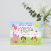 Postale Carte de fête d'anniversaire Château Rose pour Chi (Debout devant)