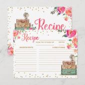 Postale Carte de Fête des mariées à thème Voyage Recette (Devant / Derrière)