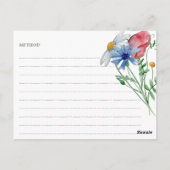 Postale Carte de Fête des mariées de charme fleur sauvage (Dos)